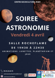 Affiche Soirée Astronomie Rivet Brive